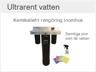 Ultrarent vatten inomhus - moppning och avtorkning av samtliga ytor